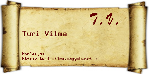 Turi Vilma névjegykártya